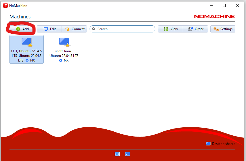 Add computer in NoMachine